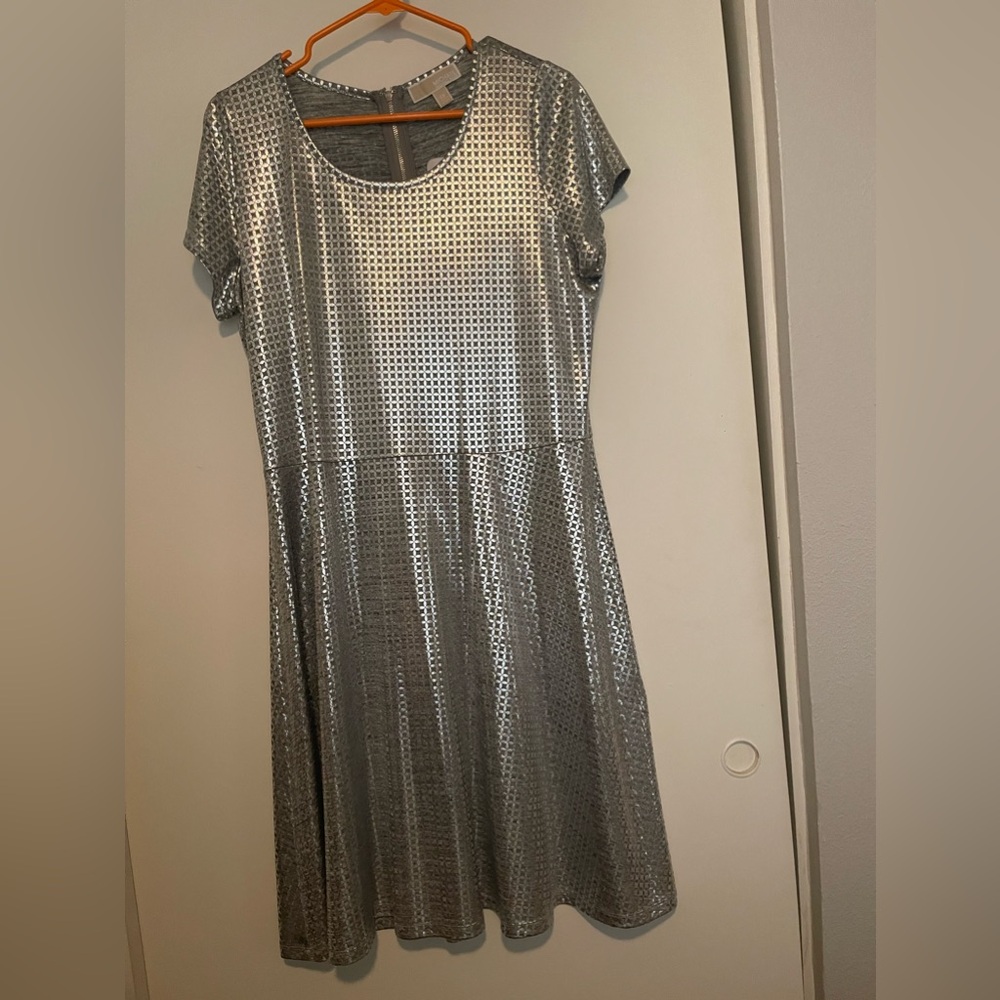Metallic Michael Kors Knee Length Dress